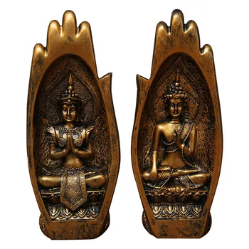 

2Pcs Buddha Statue Hands Sculptures Monk Figurine Tathagata India Yoga Fengshui Home Sculpture Decoration Accessories M4413