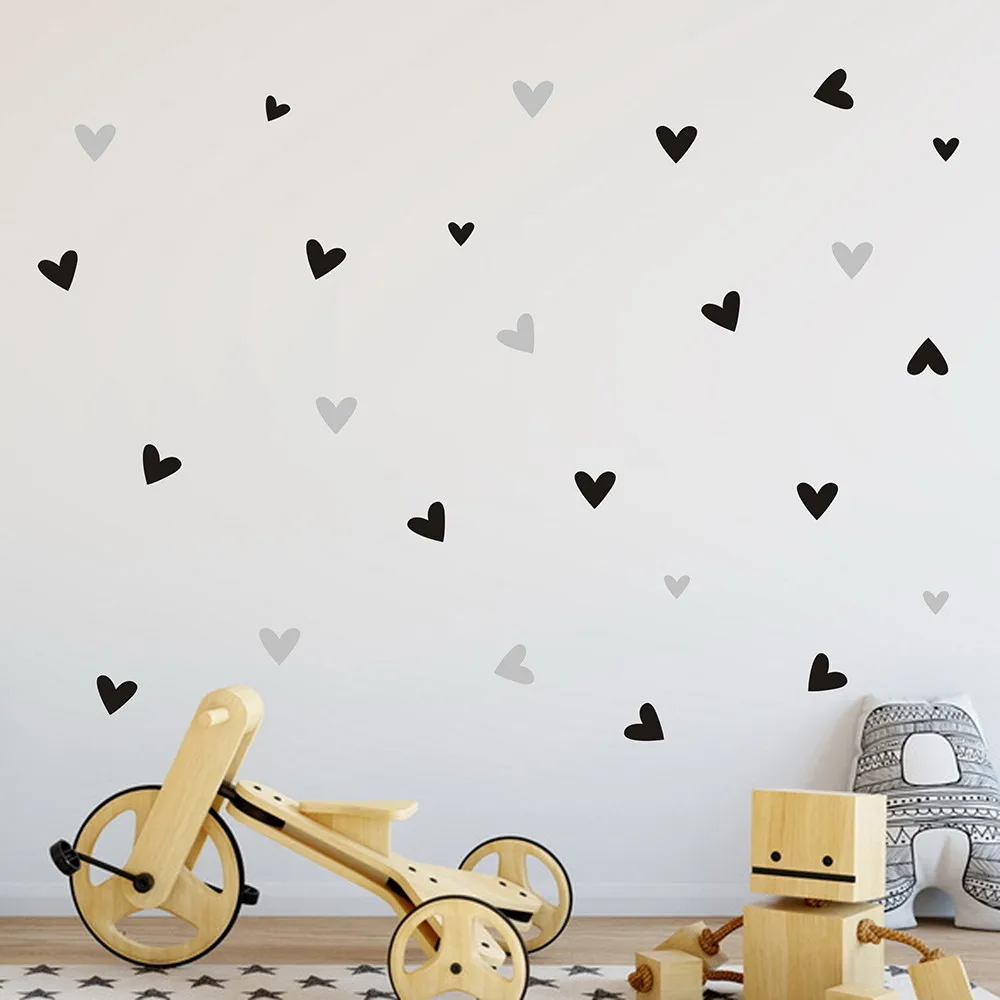 2021 NEW 24PCS Love Heart Home Decor Wall Sticker Decal Bedroom Vinyl Art Mural hot Sales Personalized custom For bedroom | Дом и сад
