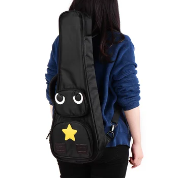 

23 Inch concert Ukulele Bag Ukelele Uke Backpack Case 15mm Padding Cute Cartoon Pattern Adjustable Shoulder Strap Carry Handle