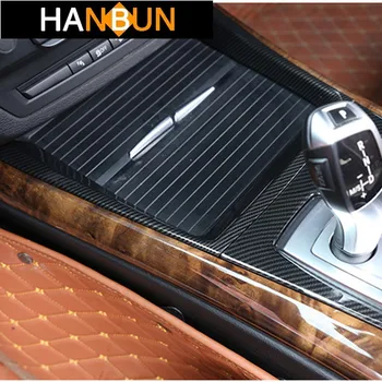 

Center Console Water Cup Holder Frame Decoration Cover Trim For BMW X5 E70 2008-2013 Carbon Fiber Color Interior Accessories