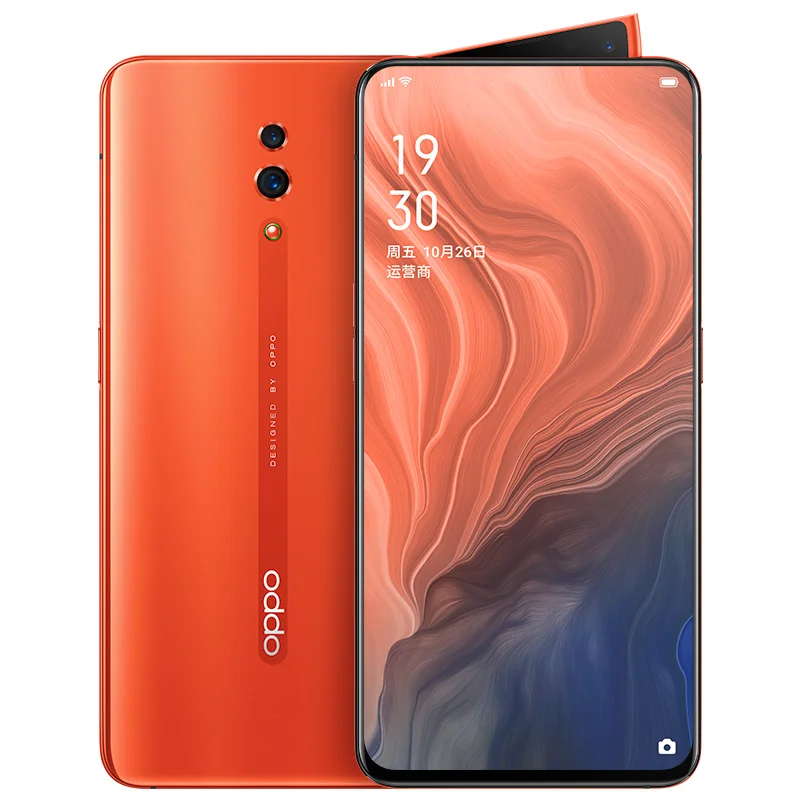 OPPO Reno, Новое поступление, смартфон, 6,4 дюймов, Qualcomm710, Поддержка NFC 2340*1080, Восьмиядерный, 3 камеры, 48MP+ 5MP, 3765 mAh, отпечаток пальца ID