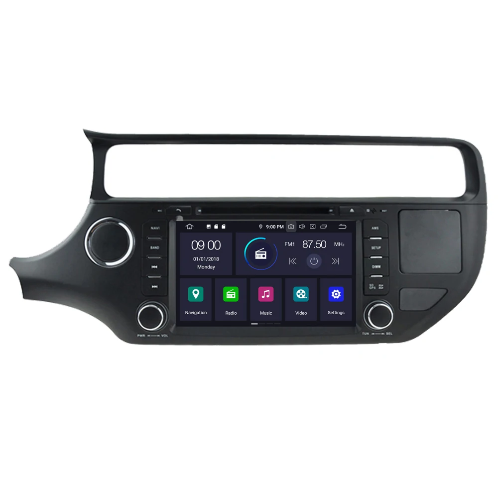 Best RoverOne Car Radio DVD GPS For Kia Rio K3 2015 2016 Android 9.0 Octa Core Touchscreen Multimedia Player HeadUnit Bluetooth 1