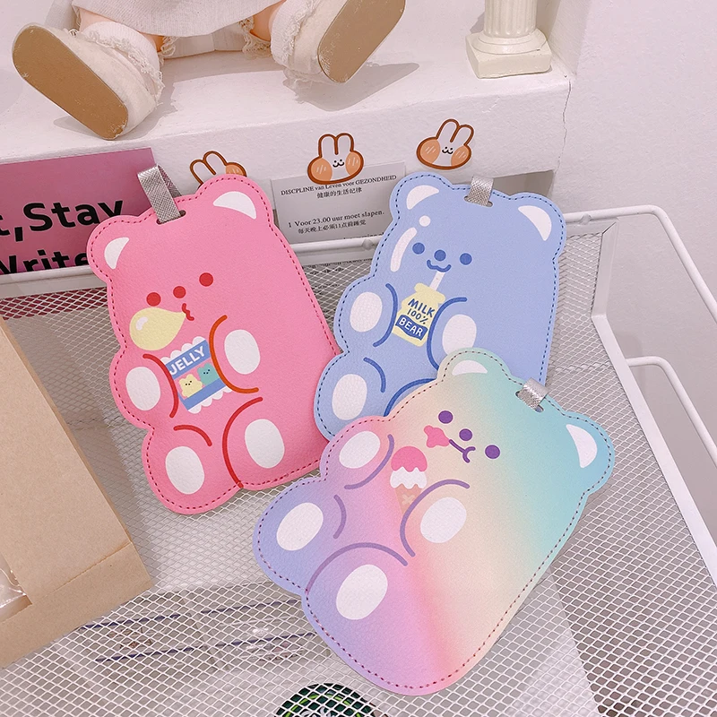 

Travel Accessories Luggage Tag Cute Bear Suitcase ID Address Holder Baggage Boarding Tag Portable Label