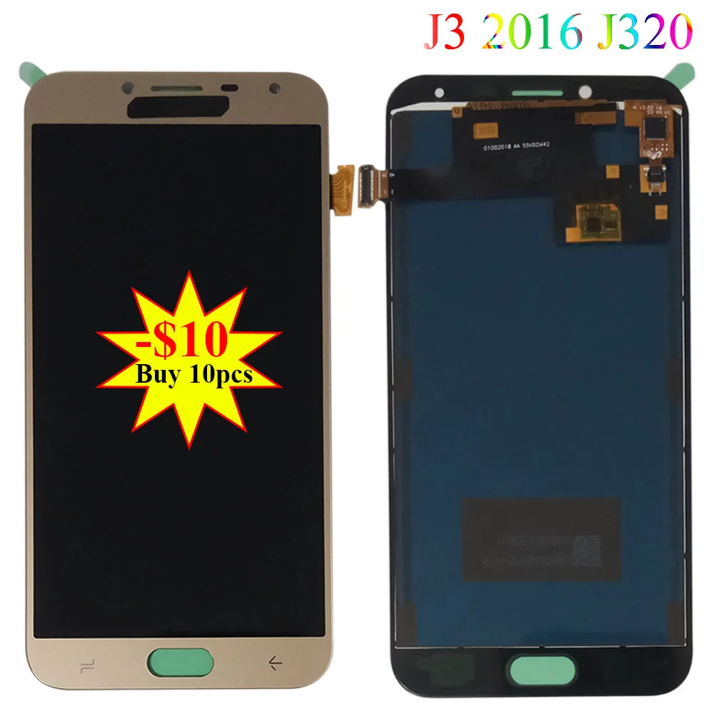 Для Samsung Galaxy J3 2016 J320 J320A J320F J320M J320FN ЖК-дисплей с сенсорным экраном дигитайзер