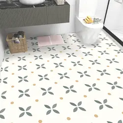Self-adhesive Bathroom Toilet Waterproof Floor Stickers Kitchen Oil-proof Floor Tile Stickers Toilet Non-slip Wallpaper