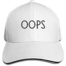 Унисекс Летняя мода хлопок бейсбольная кепка Регулируемый Дальнобойщик шляпы Упс полоса лента слоган цепи белый