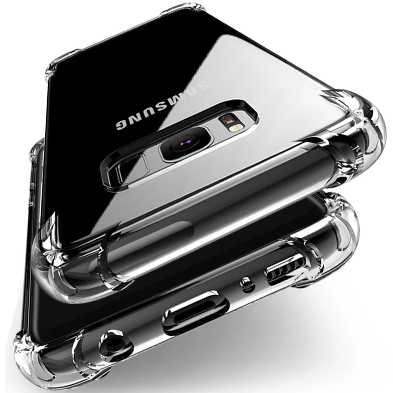 Shockproof Clear Soft Silicone Case For Samsung Galaxy S20 S21 S22 Ultra FE S8 S9 S10 Plus Note 8 9 10 20 A50 A51 A70 A71 Case mobile phone pouch
