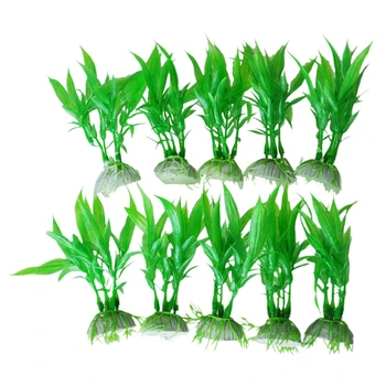 

10pcs Green Plants Aquarium Tank Plastic Grass Decoration