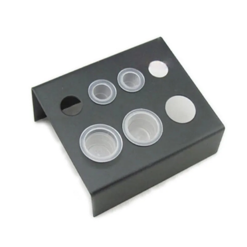 High Quality Professional Black Stainless Steel Tattoo Cup Bracket Pigment Cap Holder Stand 7 Holes Supply Wholesale