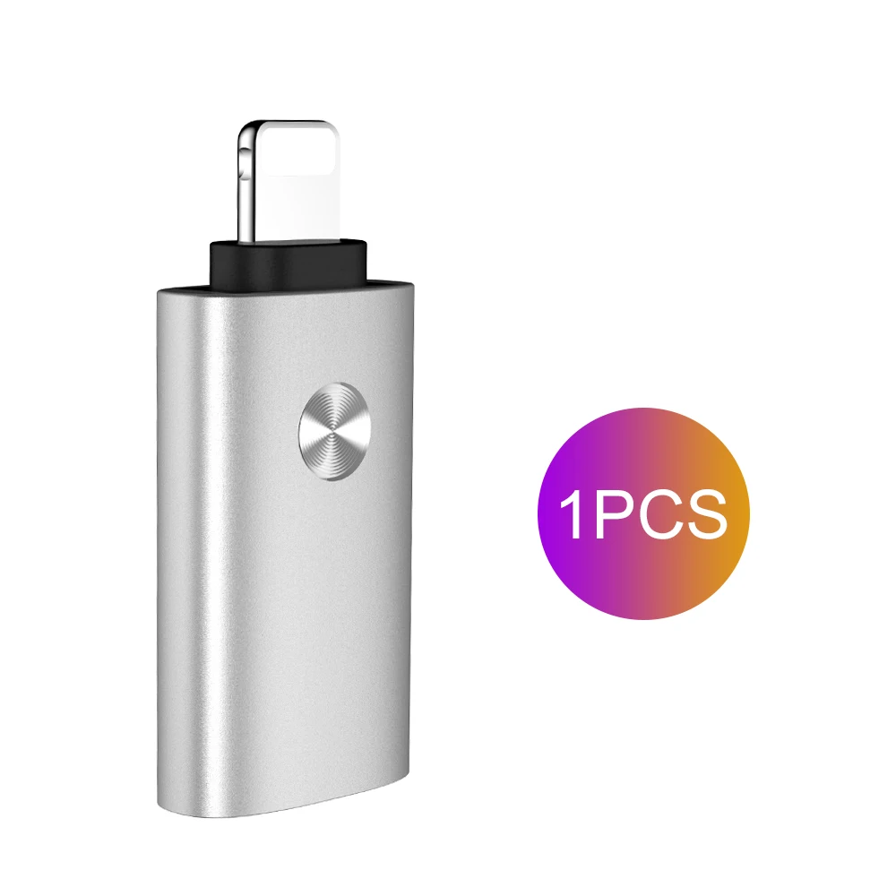 1Pcs Silver OTG адаптер для iphone 11 Pro Max XS XR 6 6s 7 8 Plus iPad IOS 12 13 USB кабель адаптер для камеры SD кард-ридер флэш-накопитель - Цвет: 1Pcs Silver