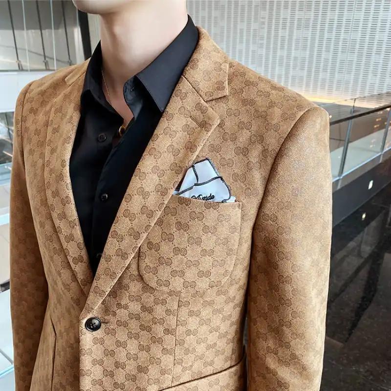 2020 männer Blazer Britischen Stil Gedruckt Blazer Masculino Hochzeit  Business Casual Anzug Jacke Streetwear Sozialen Mantel Ropa Hombre|Blazers|  - AliExpress