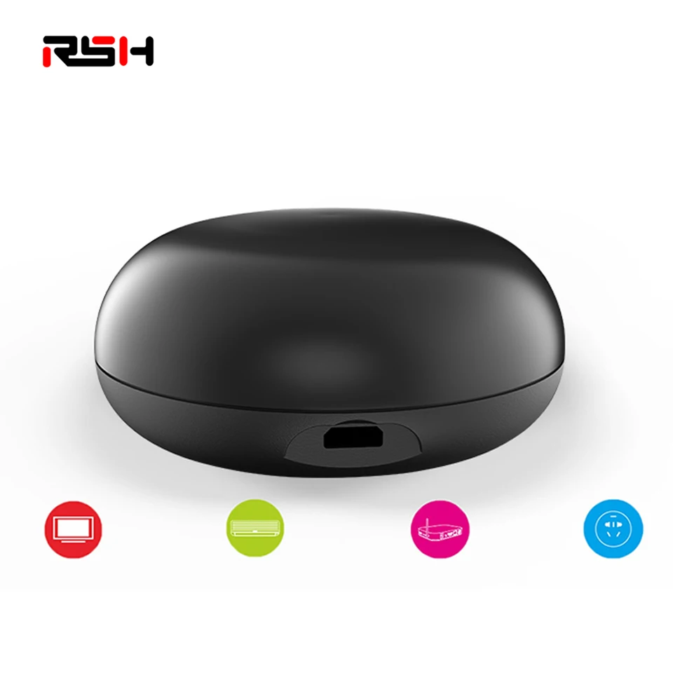 

Rsh Smart Home Wi-Fi IR 02 Remote Controller With Learning Function Control for Midea Air conditionning Xiaomi TV Set Top Boxes