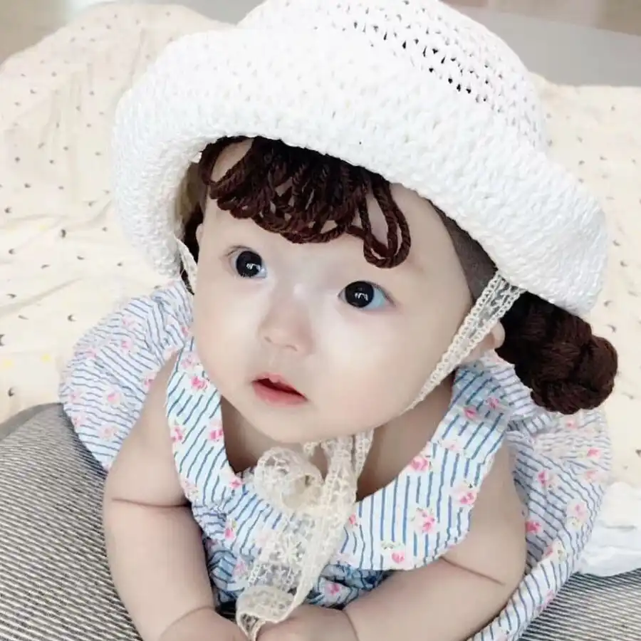 newborn baby straw hat
