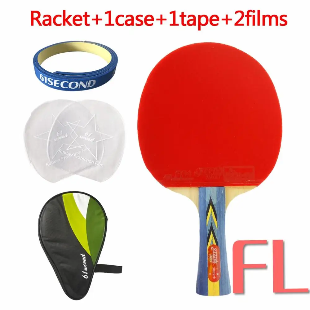 DHS двойное счастье 3002 длинная ракетка для настольного тенниса FL для пинг-понга с длинной ручкой FL - Цвет: FL with H 1case