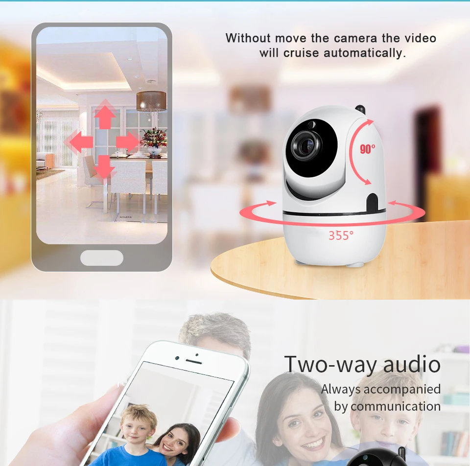 HD 4MP Cloud Wifi Camera Video Surveillance Night Vision Smart Monitoring System Security Camera