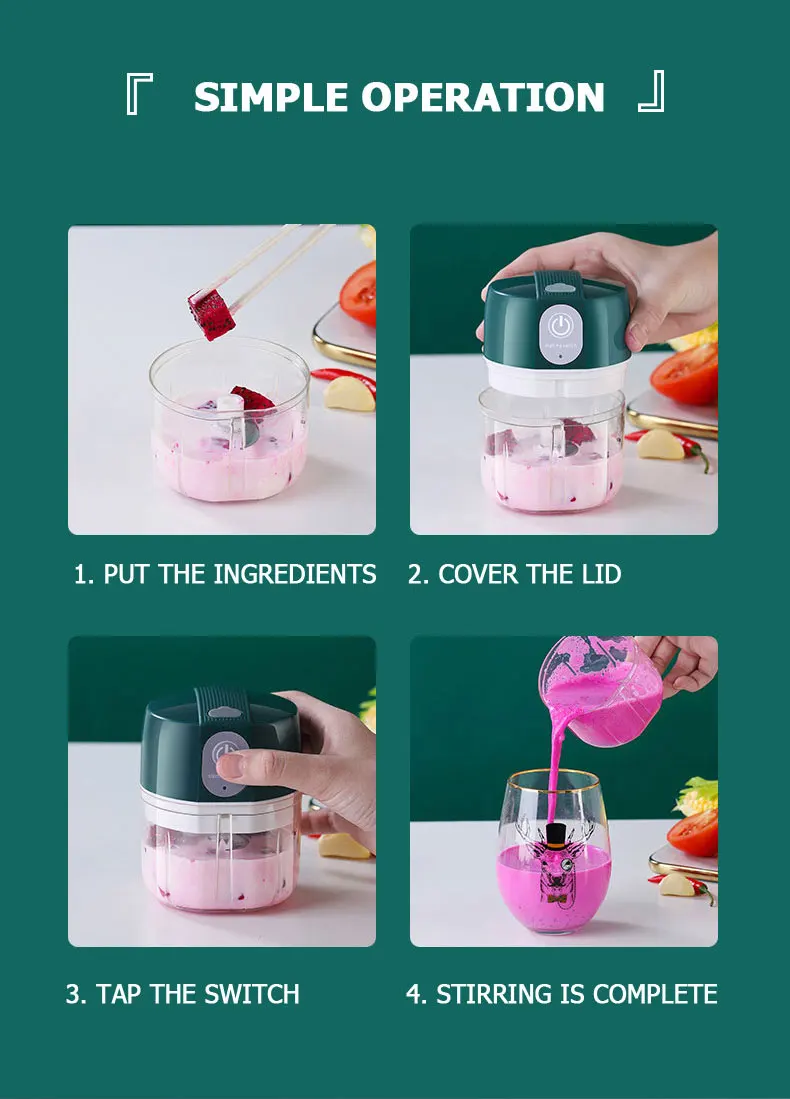 USB Crusher Masher Machine Garlic Chopper Meat grinder mini Vegetable chopper Food processor Blender Kitchen tools Meat grinder