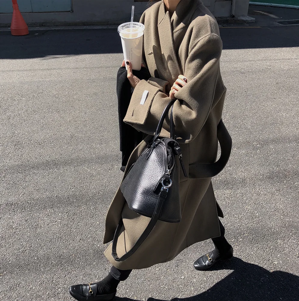 Wollen jas vrouwen lange maxi camel bruin jas winter Wol Blends jas runway merk warm 100% wollen jas outfit hoge kwaliteit Wollen jas vrouwen lange maxi camel bruin jas winter Wol Blends jas runway merk warm 100% wollen jas outfit hoge kwaliteit