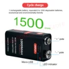9V 1000mAh li-ion Rechargeable battery Micro USB Batteries 9 v lithium for Multimeter Microphone Toy Remote Control KTV use ► Photo 2/6