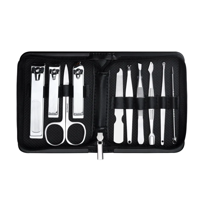 Пинцет из нержавеющей стали Nordmyra 10 в 1 ножницы для ногтей Пинцет Нож маникюр Дизайн ногтей косметические ножницы инструмент для маникюра