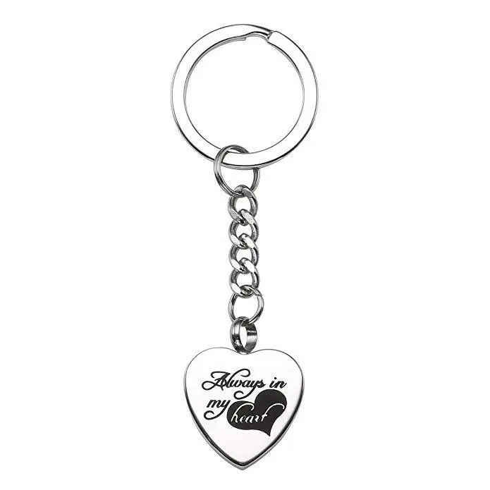 

Hunan a Retro Always in MY Heart Decorative Pattern Wish Bottle Anniversary Necklace Glass Cremains Pendant