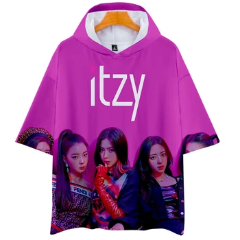 

2019 3D Itzy HoodiesNew Short sleeve Fashion Summer T-shirt Cool and breathableShort Sleeve T-Shirt Kpop Casual