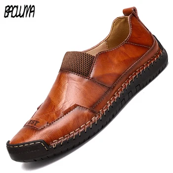 

2020 New Men's Casual Shoes Fashion Men's Loafers Moccasins Outdoor Comfortable Male Driving Shoes Handmade Leather Man Footwear