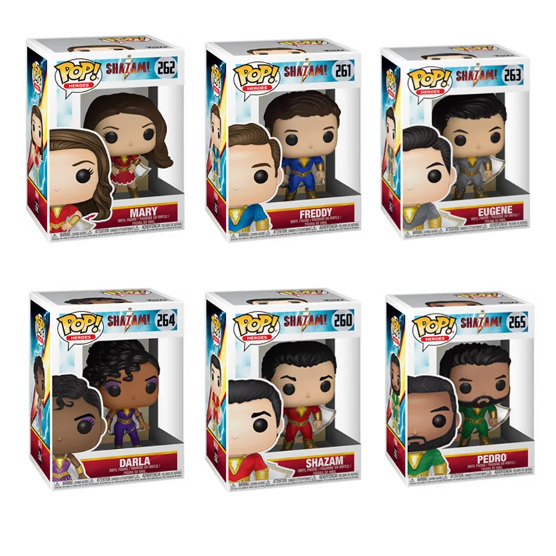 Официальный Funko pop Heroes: Shazam Виниловая фигурка Коллекционная модель игрушки с оригинальной коробкой
