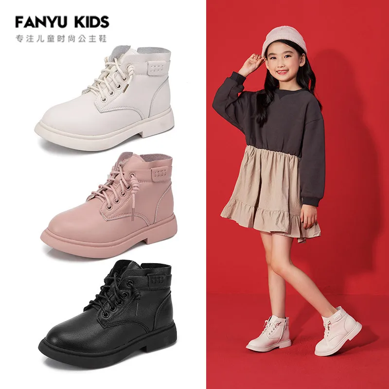 

Girls' Shoes CHILDREN'S Martin Boots 2019 New Style Autumn Baby Leather Short Boots England Soft-Sole Boots Small Leather Boot