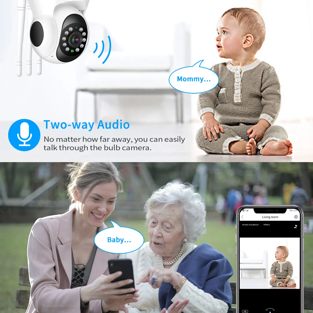 Hiseeu Home Security 2MP 3MP Wifi IP Camera Audio Record SD Card Memory P2P HD CCTV Surveillance Wireless Camera Baby Monitor