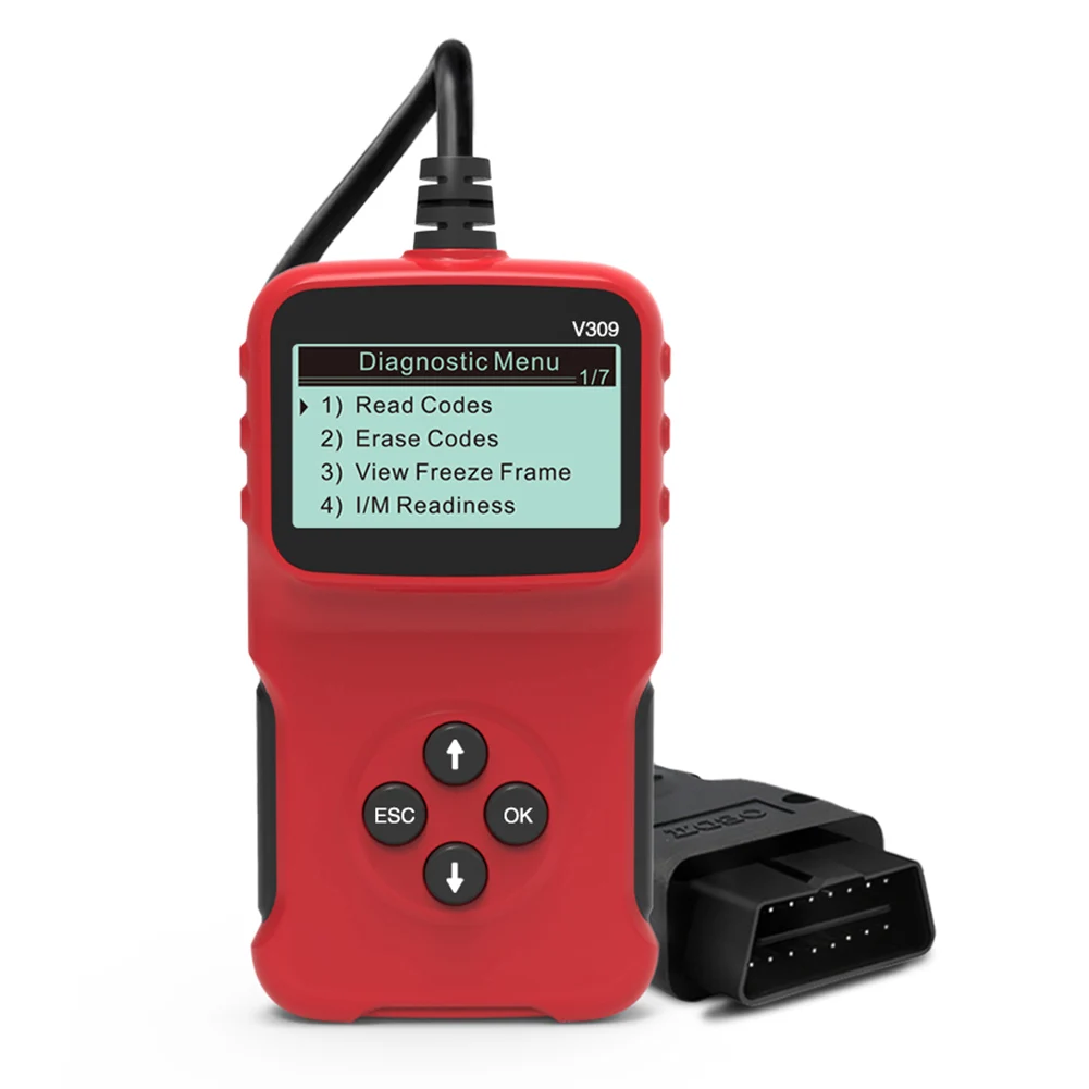 V309 OBD2 сканер автомобильный считыватель кодов диагностический инструмент для