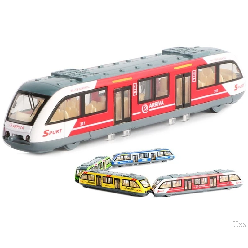 New 1:64 Magnetic Pull Back Alloy Connected Subway Metro Track Train Model Toys Sound &amp Light Car Collection | Игрушки и хобби
