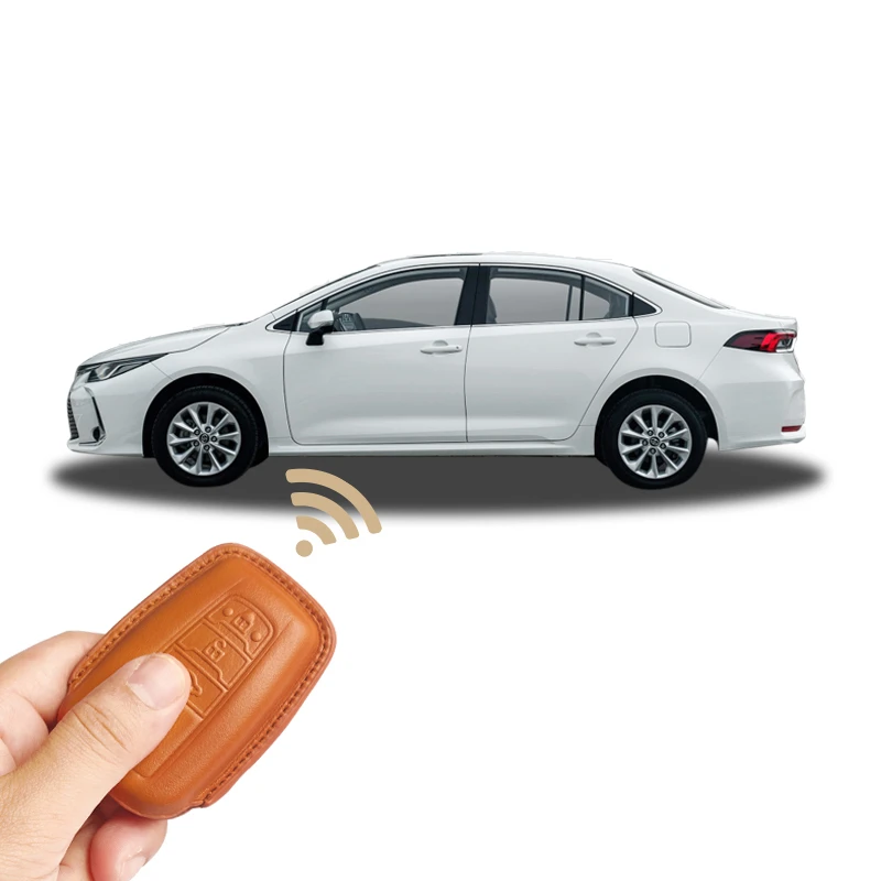 Чехол для ключей автомобиля с пряжкой из натуральной кожи для Toyota CHR C-HR Prado Prius Camry Corolla RAV4 автомобильные аксессуары