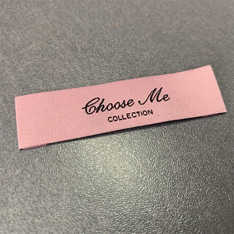 

Customzied 1.6*6cm High Density High Soft Washable Woven Fabric Labels For Kids' Clothing Ladies Accessorries