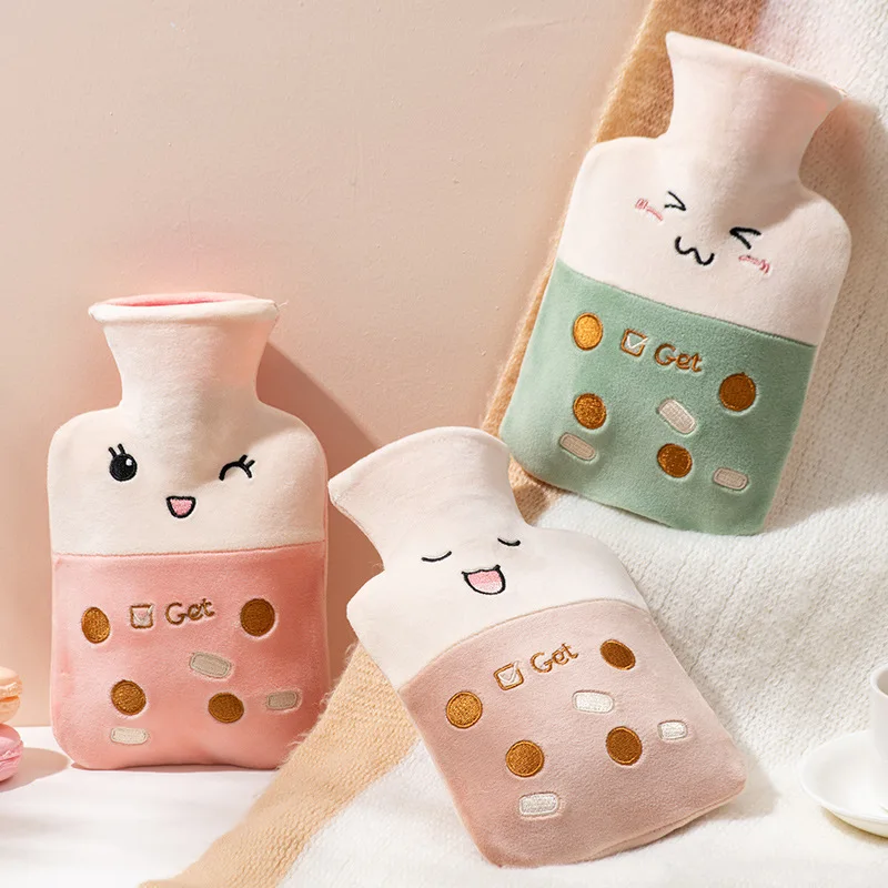 

Новая зимняя бутылка для горячей воды из ПВХ, 500 мл, мультипликационная бутылка для горячей воды с высокой термостойкостью