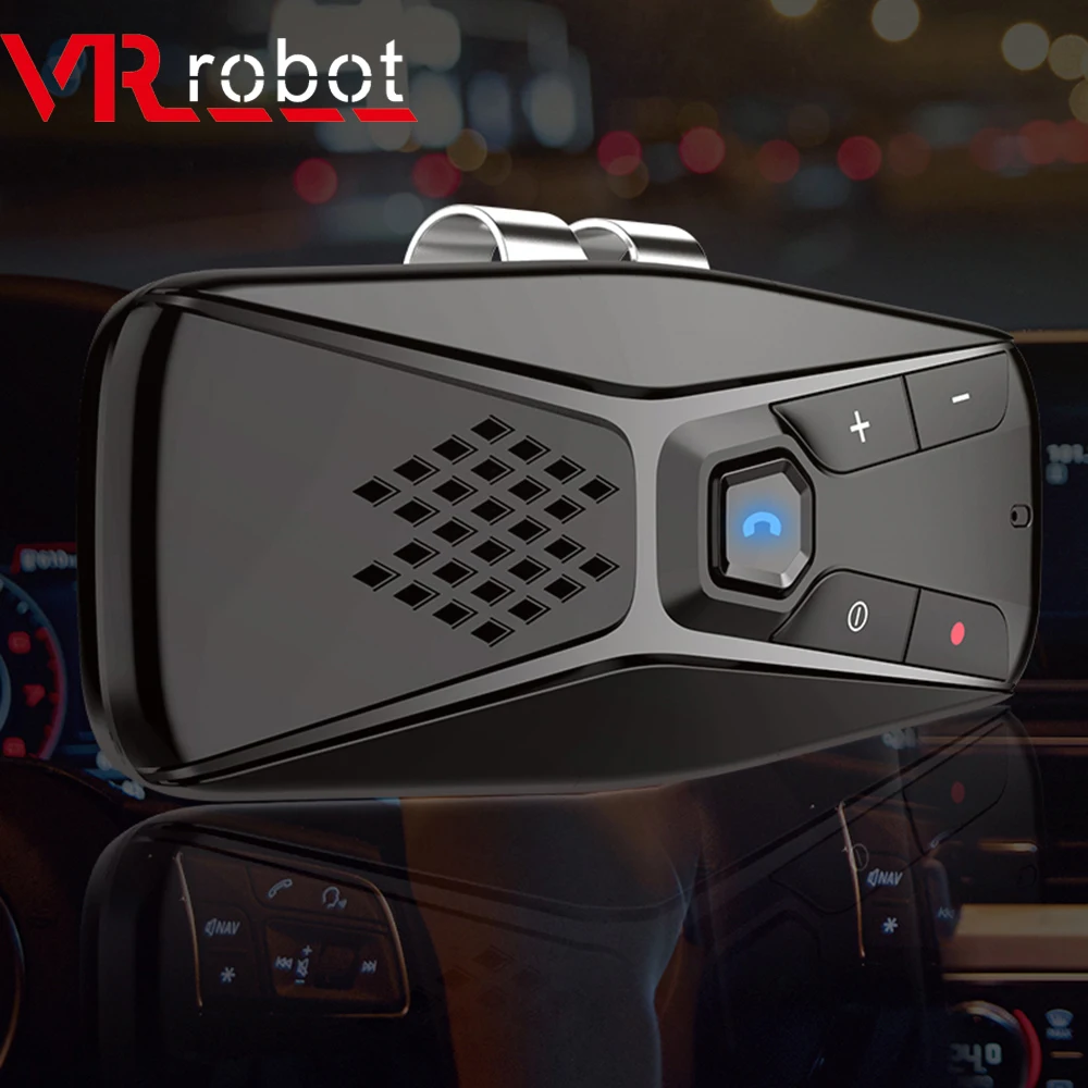 VR робот Bluetooth 5,0 автомобильный комплект MP3 музыкальный плеер многоточечный динамик телефон солнцезащитный козырек беспроводной громкой связи с Siri Google assistant