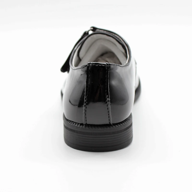 Формальные черные лакированные туфли на крючках и петлях для мальчиков; Свадебная обувь для мальчиков