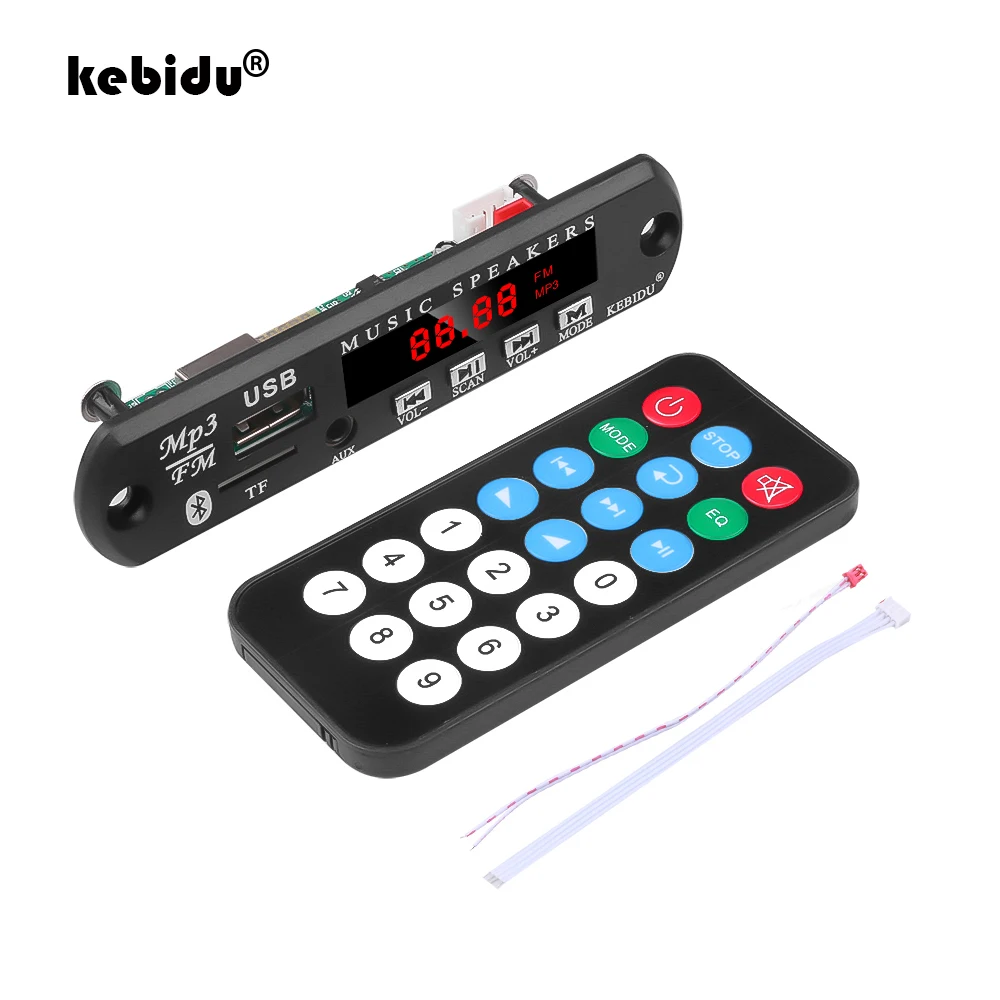 Fm-радио модуль 12 В 5 в комплект беспроводной связи bluetooth для автомобиля MP3 WMA декодер доска Аудио приемник USB TF AUX воспроизведение музыки DIY