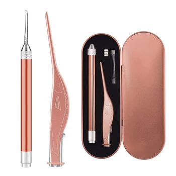 

Ear Pick Luminous Ear Spoon Tool Set With Light Baby Digging Ear Earwax Tweezers New Arrival