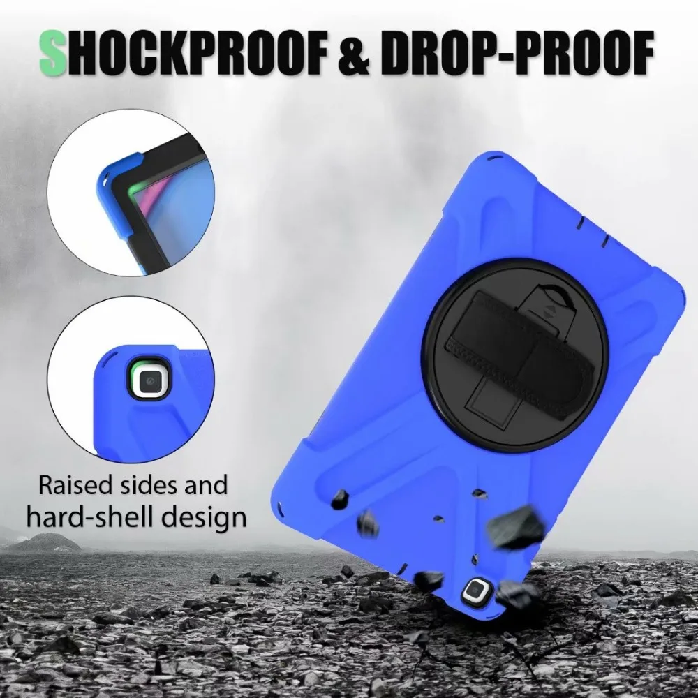 Funda противоударный Heavy Duty с наручные Ремешки чехол для Samsung Galaxy Tab A 8,0 T290 T295 T297 SM-T290 SM-T295 крышка+ подставка для ручек