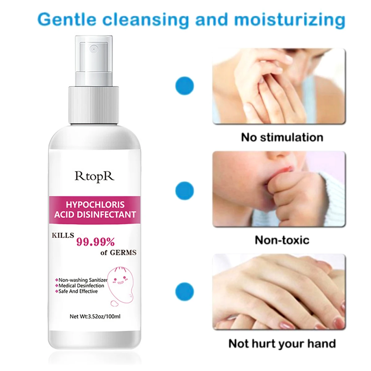Portable 100ml Hand Skin Disinfectant Alcohol-Free Non-Washing Hand Sanitizer Hand Spray Skin Disinfectant Non-Washing Sanitizer Portable 100ml Hand Skin Disinfectant Alcohol-Free Non-Washing Hand Sanitizer Hand Spray Skin Disinfectant Non-Washing Sanitizer