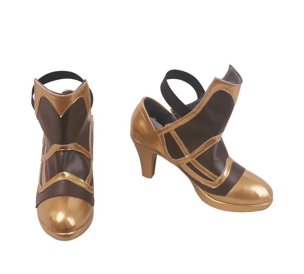 Fire Emblem Clair Cosplay Shoes High-heeled Golden Boots (2)