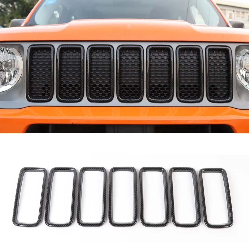 Для Jeep Renegade 2019 + автомобиль передняя решетка декоративное кольцо Накладка для