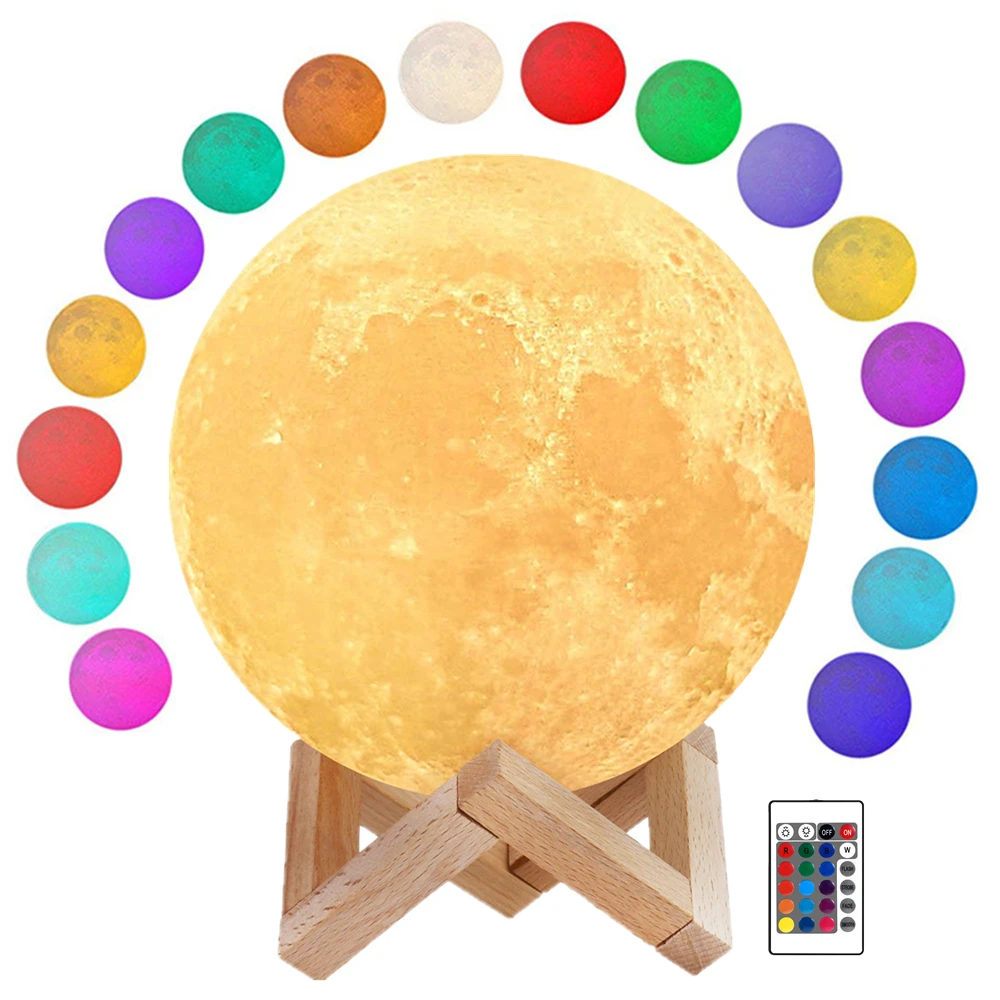3D Moon Lamp Moonlight USB LED Night Lunar Light Touch 16 Color Changing+Remote 3D Moon Lamp Moonlight USB LED Night Lunar Light Touch 16 Color Changing+Remote