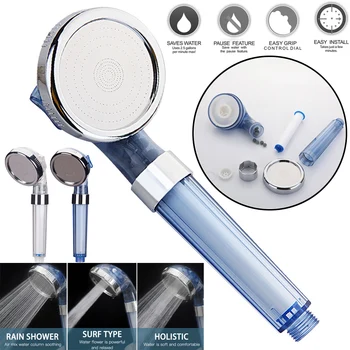 

3 Modes High Quality Pressure Rainfall Shower Head Bath Shower Head Adjustable Jetting Filter Spray Nozzle Water Saving