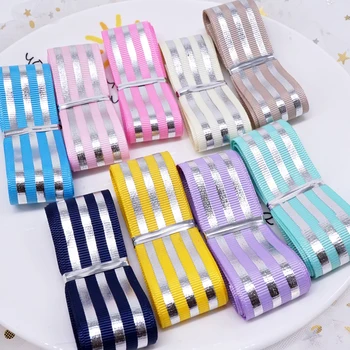 

Free shipping 50 yard 25mm foil ribbon printed grosgrain ribbon