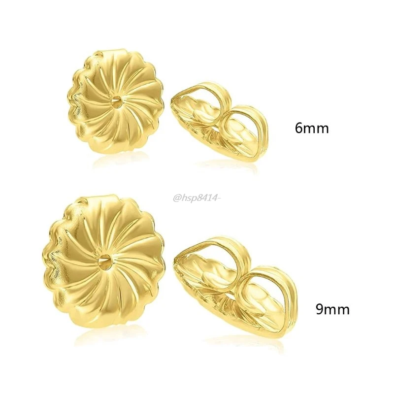 100Pcs Gold Earring Back Replacement 