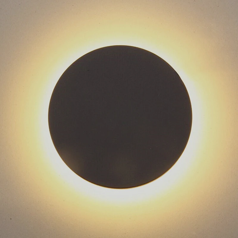 LED Indoor Wall Lamp Living Room Decoration Wall Light Home Lighting Fixture Loft Stair Light Round Aluminum Sconce AC85-265V (2)