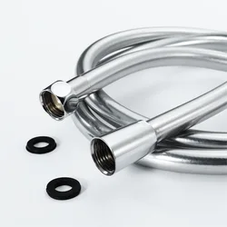 PVC High Pressure Silver PVC Smooth Shower Hose For Bath Handheld Shower Head Flexible Shower Hose