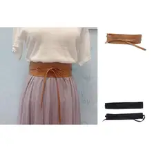 

Trendy Waistband Portable Accessory Pure Color Dress Belt Dress Belt Waist Belt 2 Pcs/Set