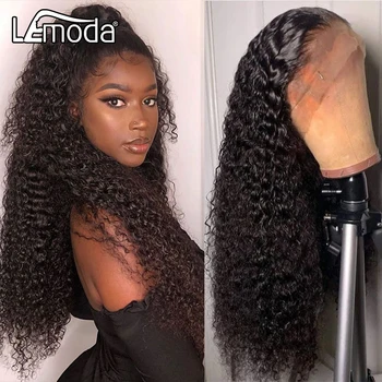 

360 Lace Frontal Wig Curly Human Hair Wigs Pre Plucked Curly Lace Front Wig Brazilian Hair Wig Lemoda Remy Hair 150% Density